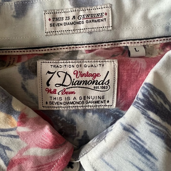 7 diamond men’s button up - Picture 2 of 2